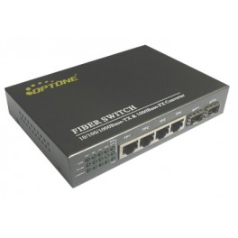 OPT-2206 4 x10/100/1000Mbps RJ-45 ports  to 2xSFP Switch
